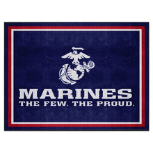 Load image into Gallery viewer, U.S. Marines 8&#39; X 10&#39; Plush Rug (Navy)*