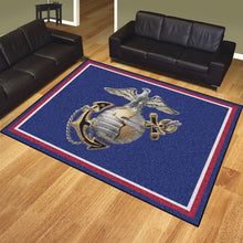 Load image into Gallery viewer, U.S. Marines 8&#39; X 10&#39; Plush Rug (EGA)*