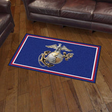 Load image into Gallery viewer, U.S. Marines 3&#39; X 5&#39; Plush Rug (Navy)*