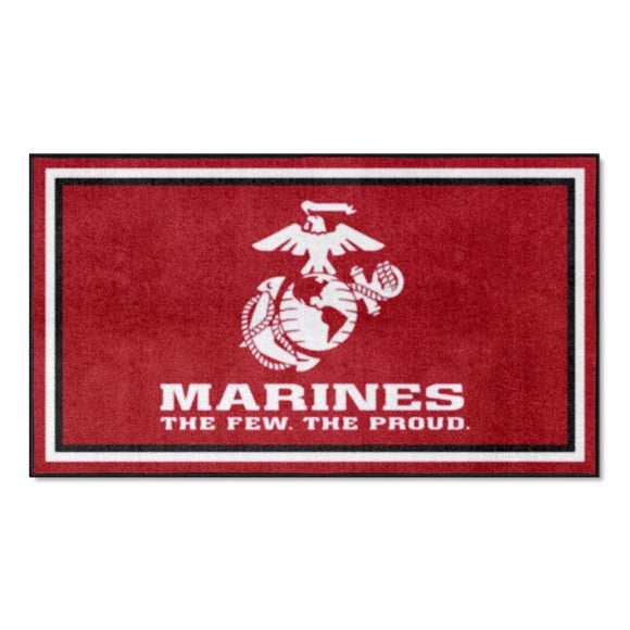 U.S. Marines 3' X 5' Plush Rug (Red)*