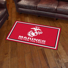 Load image into Gallery viewer, U.S. Marines 3&#39; X 5&#39; Plush Rug (Red)*