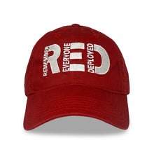 Load image into Gallery viewer, Remember Everyone Deployed Relaxed Twill Hat (Red)