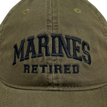 Load image into Gallery viewer, Marines Retired Relaxed Twill Hat (Olive)