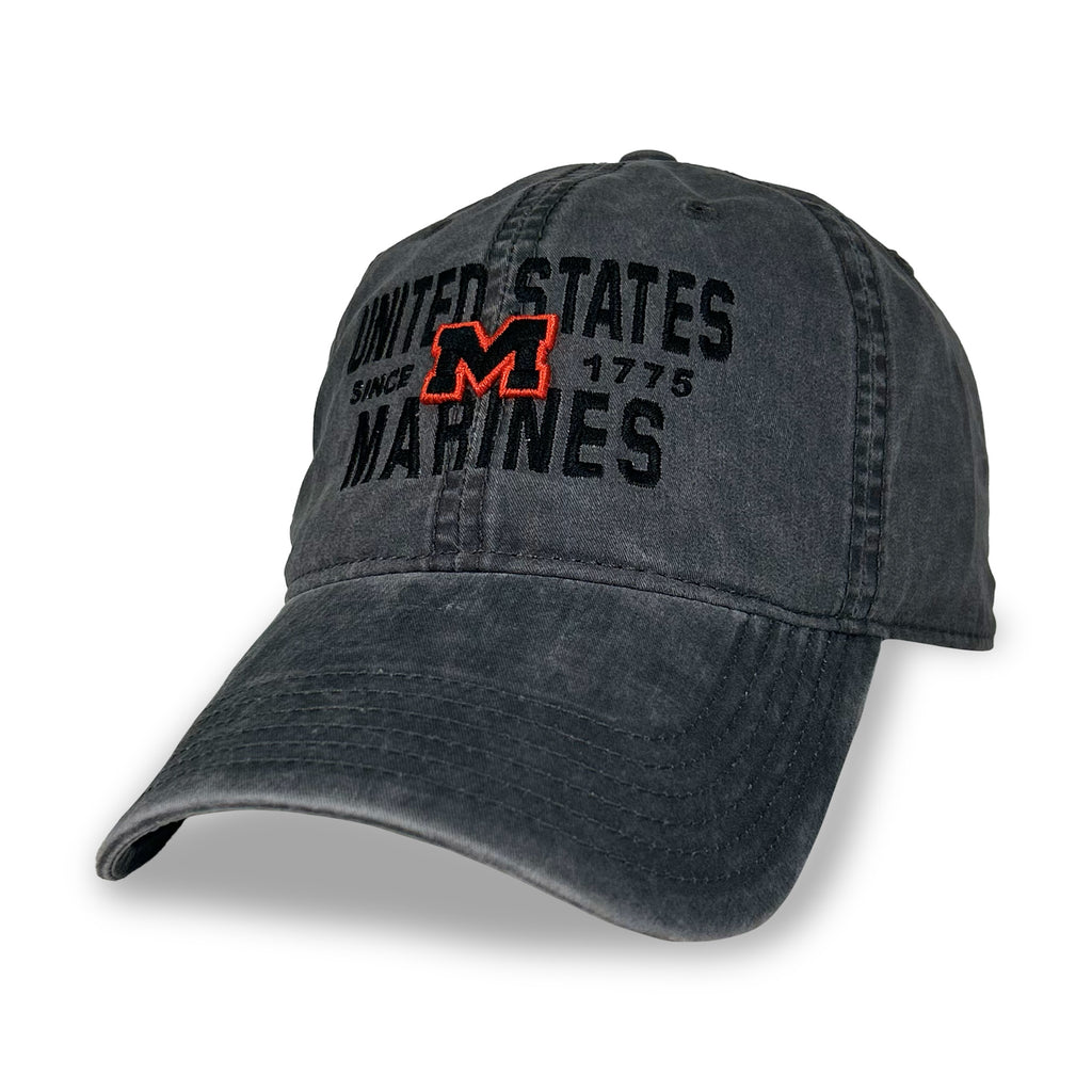 United States Marines Lightweight Relaxed Twill Hat (Washed Black)