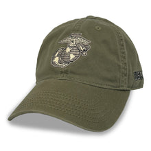 Load image into Gallery viewer, USMC EGA Twill Cap (Moss)