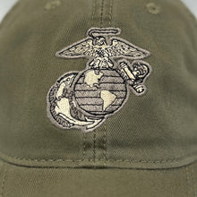 Load image into Gallery viewer, USMC EGA Twill Cap (Moss)