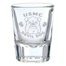 Load image into Gallery viewer, USMC Bulldog 2oz Shot Glass