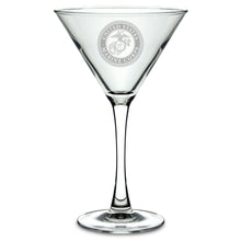 Load image into Gallery viewer, Marines Seal 10oz Martini Glass