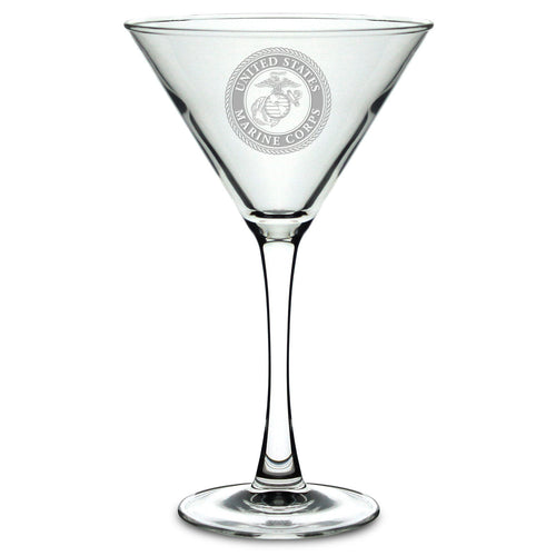 Marines Seal 10oz Martini Glass*