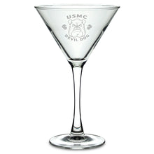 Load image into Gallery viewer, 10oz Marines Bulldog Martini Glass*