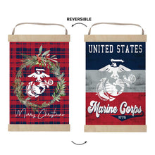 Load image into Gallery viewer, USMC Plaid Christmas Reversible Banner