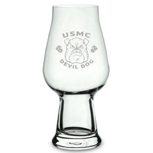 Load image into Gallery viewer, USMC Bulldog 18.25oz Luigi Bormioli IPA Beer Glass