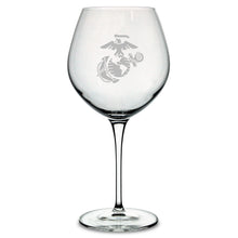 Load image into Gallery viewer, Marines EGA Luigi Bormioli 22oz Robusto Wine Glass