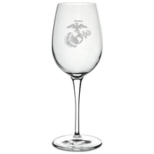 Load image into Gallery viewer, Marines EGA Luigi Bormioli 12oz White Wine Glass*