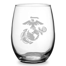 Load image into Gallery viewer, US Marines 21oz Stemless Wine Glass