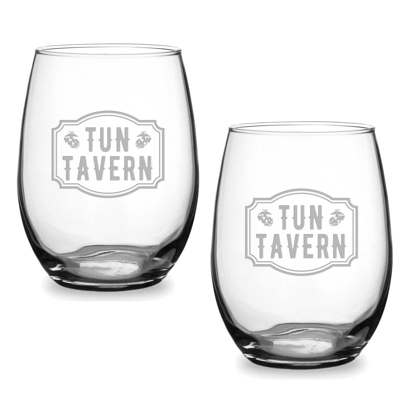 Tun Tavern Set of 2 21oz Stemless Wine Glasses