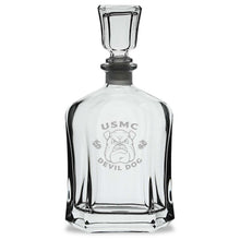 Load image into Gallery viewer, USMC Bulldog 23.75oz Crystal Whiskey Decanter