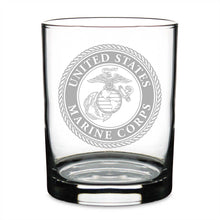 Load image into Gallery viewer, USMC Seal Double Old Fashion Glass