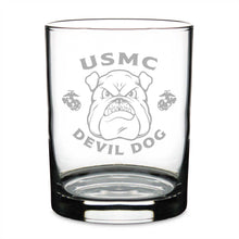 Load image into Gallery viewer, USMC Bulldog Double Old Fashion Glass