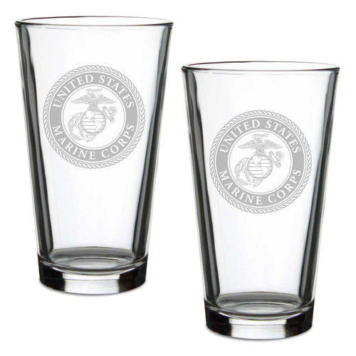 Marines Seal Set of 2 16oz Pint Glasses*