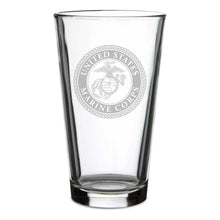 Load image into Gallery viewer, USMC Seal 16oz Pint Glass