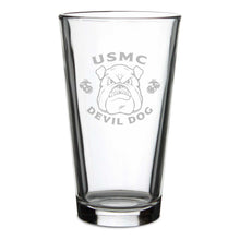 Load image into Gallery viewer, USMC Bulldog 16oz Pint Glass*