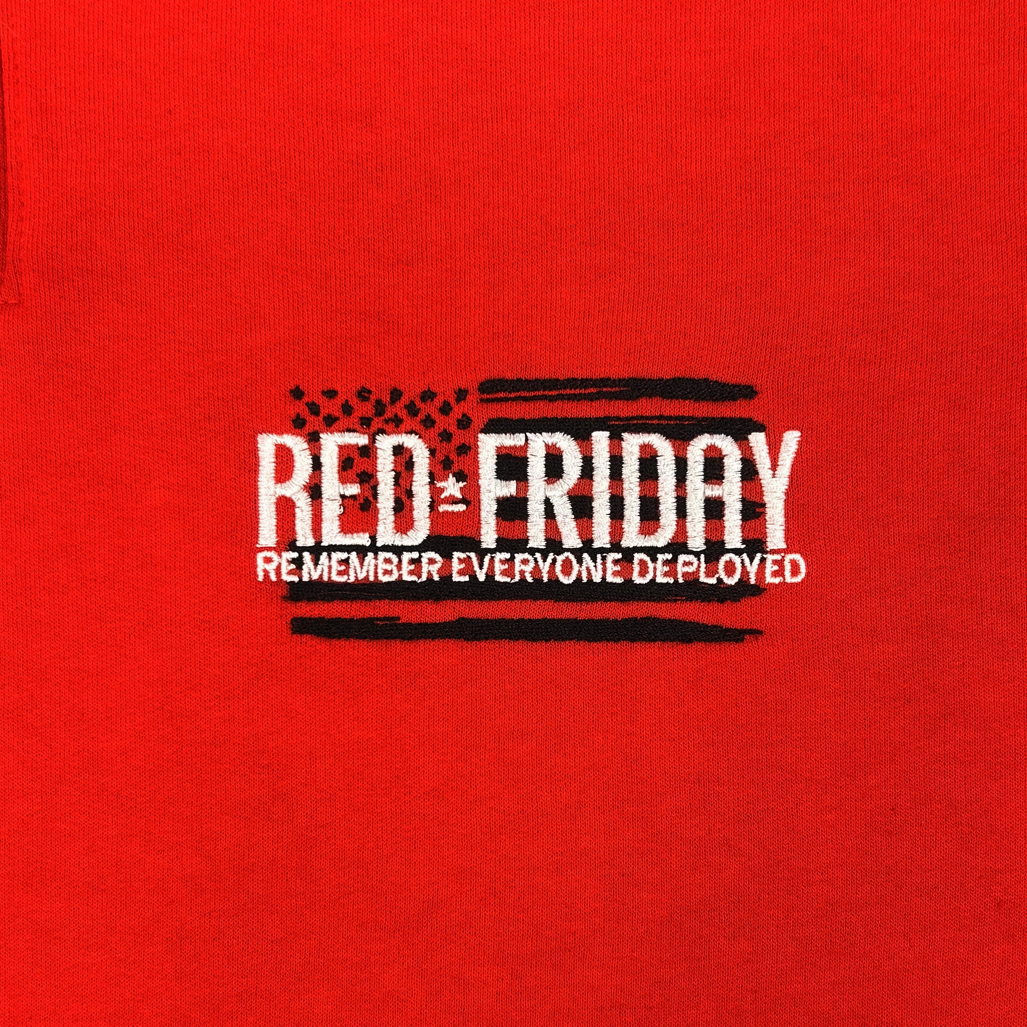 RED Friday Embroidered Fleece 1/4 Zip (Red)