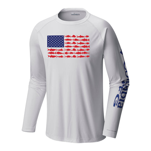 USA Flag Columbia Terminal Tackle Long Sleeve T*