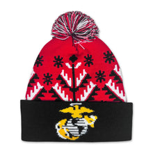 Load image into Gallery viewer, Marines EGA Knit Pom Beanie