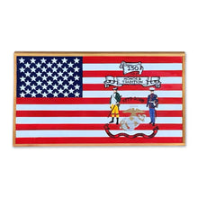 Load image into Gallery viewer, 250th USMC Birthday Barnwood Flag (Hand Painted)