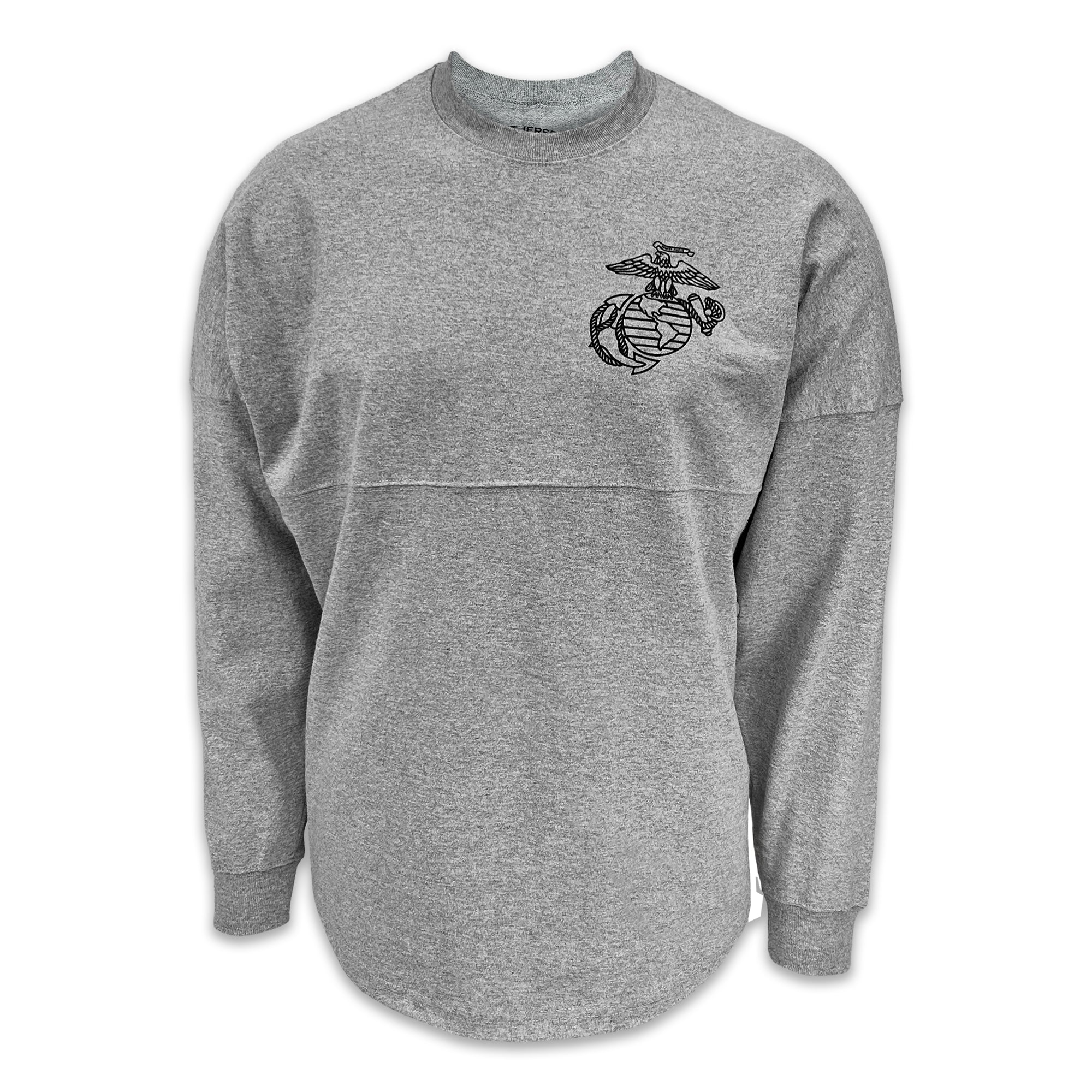 Marines EGA Original Crew Neck Spirit Jersey (Heather Grey)