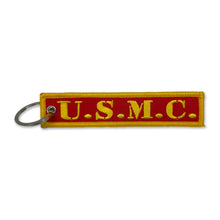 Load image into Gallery viewer, USMC Semper Fi Double Sided Embroidered Key Chain