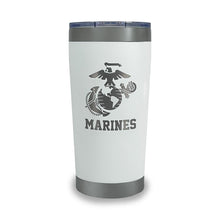 Load image into Gallery viewer, Marines EGA Stainless Steel Laser Etched 20oz Tumbler (White)