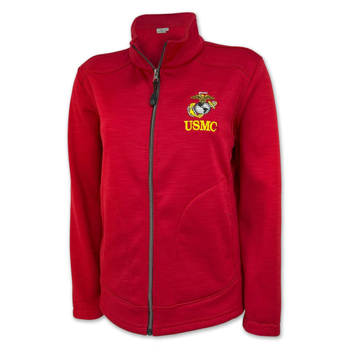 Ladies Embroidered EGA Full Zip Fleece Jacket (Red)