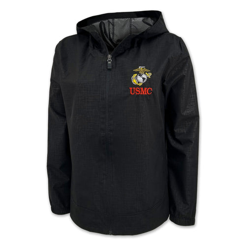 Ladies Embroidered EGA Full Zip Wind Jacket (Black)