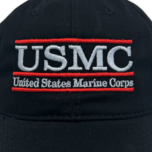 Load image into Gallery viewer, USMC Garment Washed Twill Bar Hat (Black)