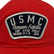 Load image into Gallery viewer, USMC Semper Fidelis Garment Washed Twill Hat (Red)