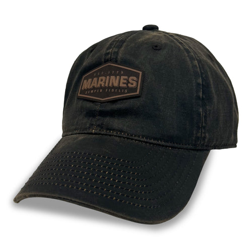 Marines Semper Fidelis Rugged Blend Relaxed Fit Hat (Brown)