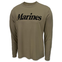 Load image into Gallery viewer, Marines Logo Core Performance Long Sleeve T (Olive)