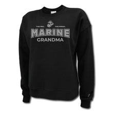 Load image into Gallery viewer, Marines Grandma Ladies Crewneck (Black)