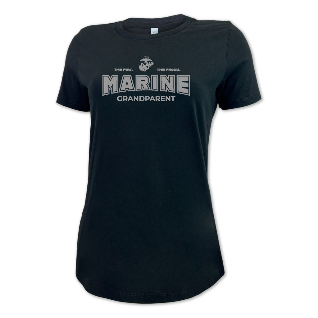 Marines Grandparent Ladies T-Shirt (Black)