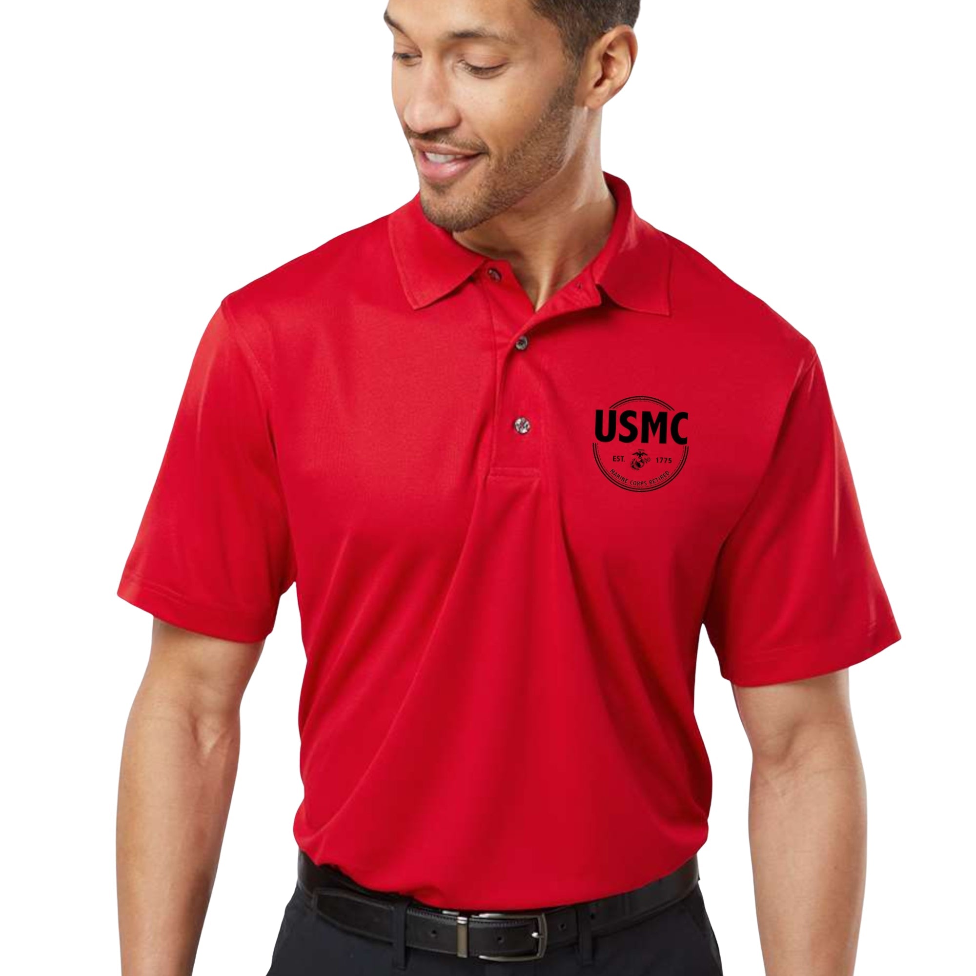 Marines Retired Performance Polo