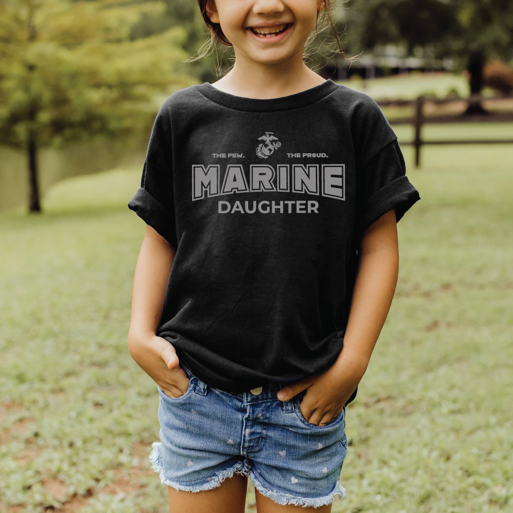 Marines Daughter Youth T-Shirt (Black)