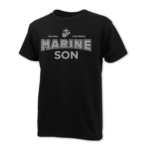 Marines Son Youth T-Shirt (Black)