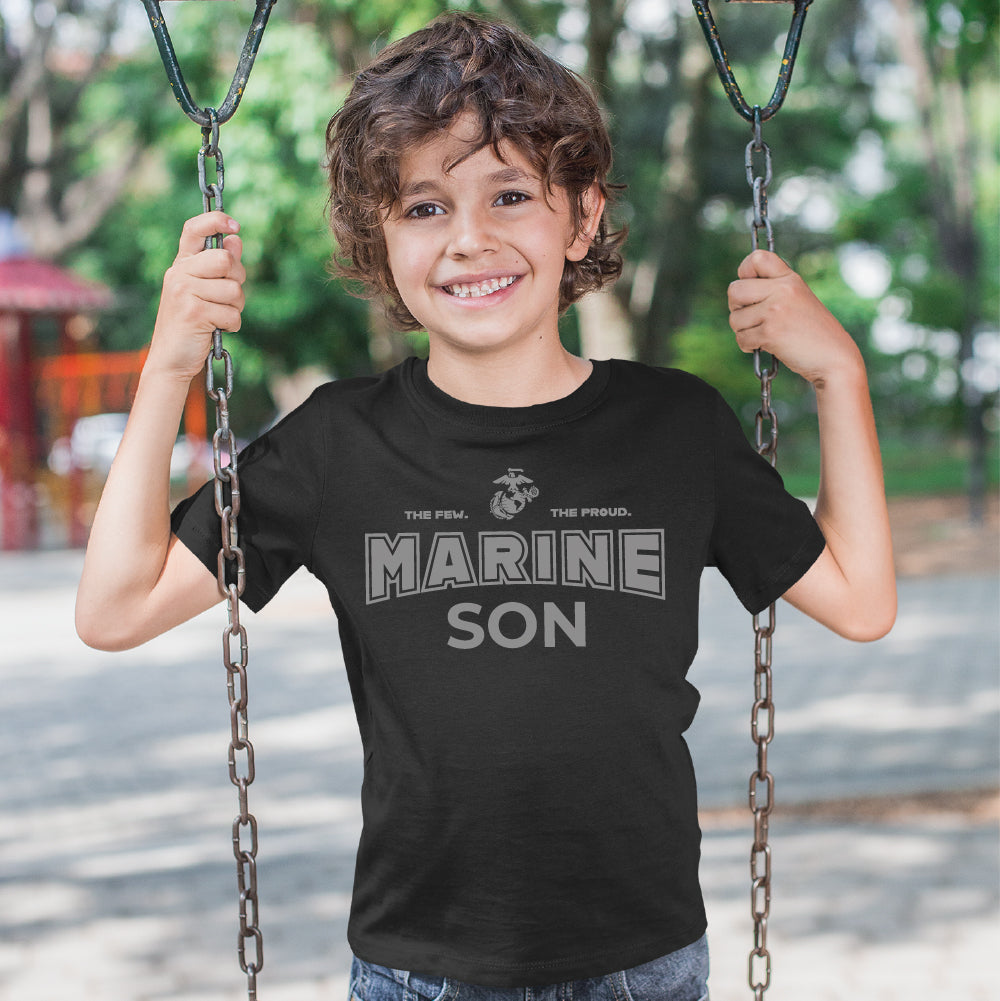 Marines Son Youth T-Shirt (Black)