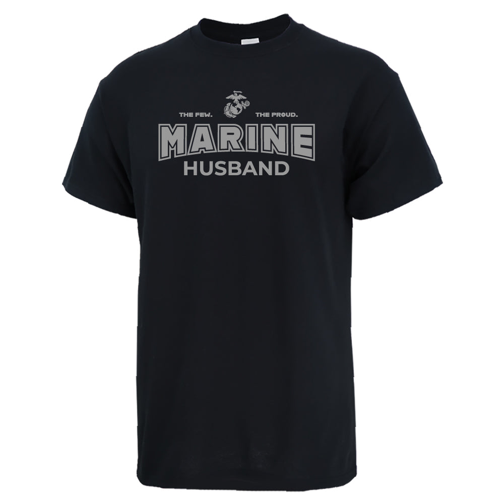 Marines Husband T-Shirt (Black)