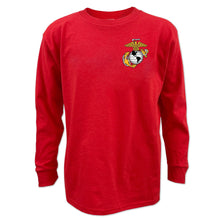 Load image into Gallery viewer, Marines EGA Youth Left Chest Long Sleeve T-Shirt
