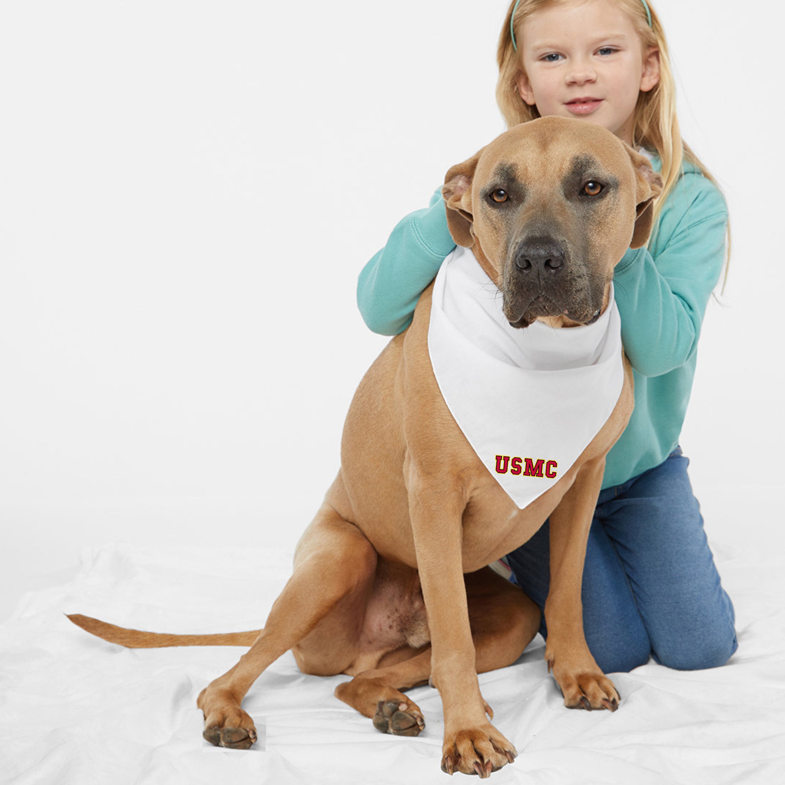 Marines Block Dog Bandana