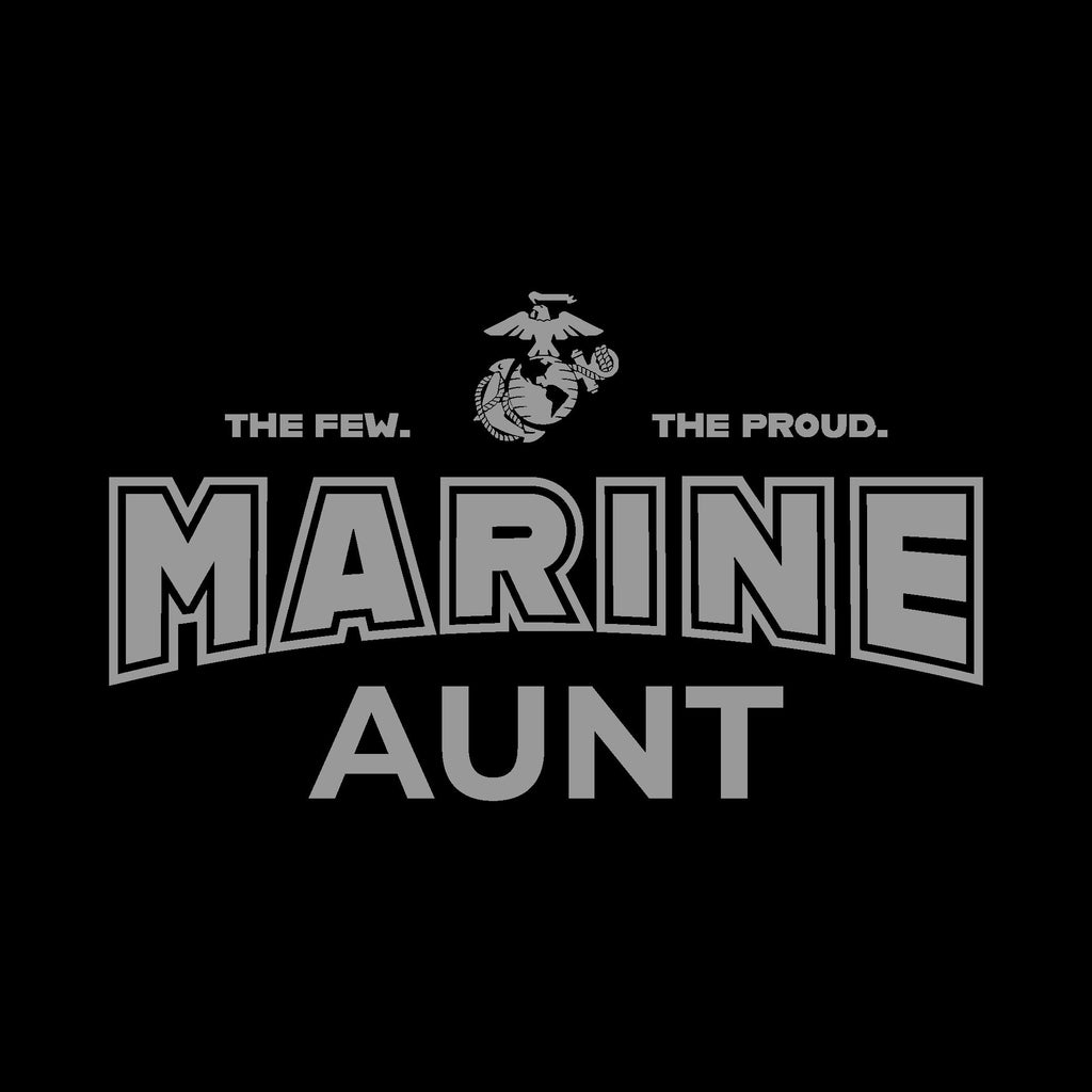 Marines Aunt Ladies Crewneck (Black)