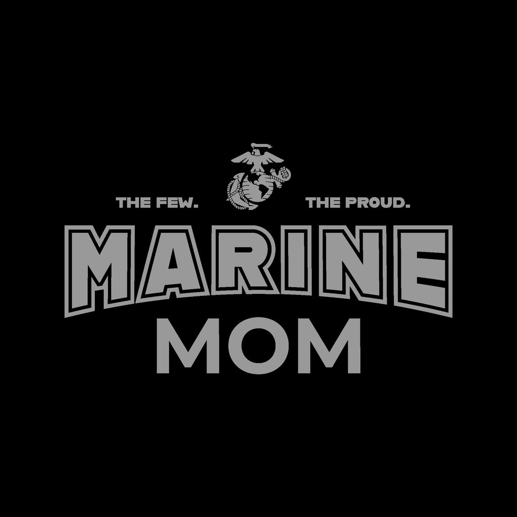 Marines Mom Ladies T-Shirt (Black)